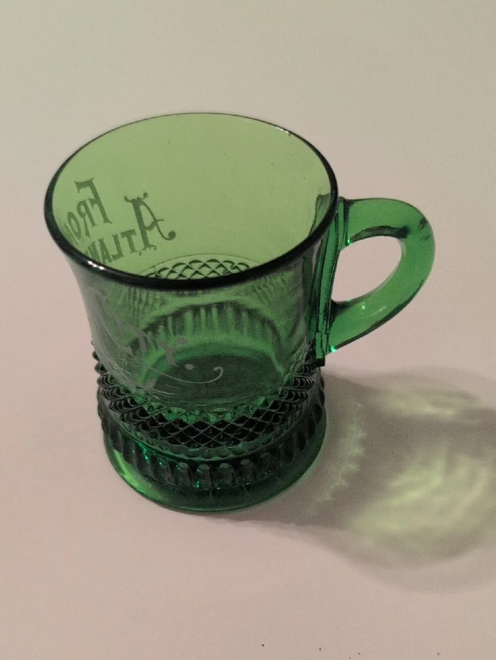 Early American Pattern Souvenir Glass, Atlantic City Circa 1905